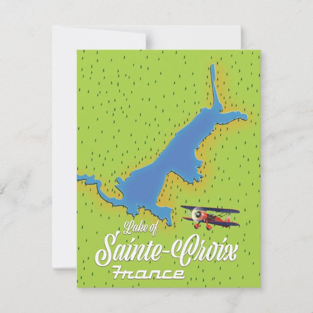 Sainte-Croix-sjön Frankrike Reskarta (Framsida)