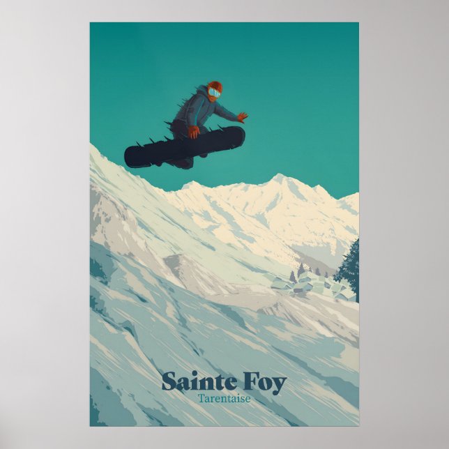 Sainte Foy Tarentaise Snowboard Resorera Affisch (Framsidan)