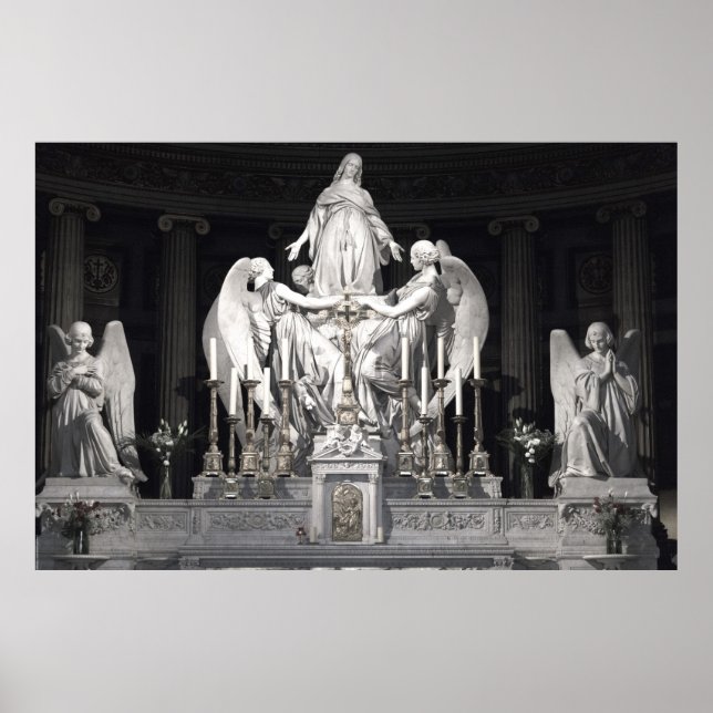Sainte-Marie-Madeleine sculpture Änglar Paris Poster (Framsidan)