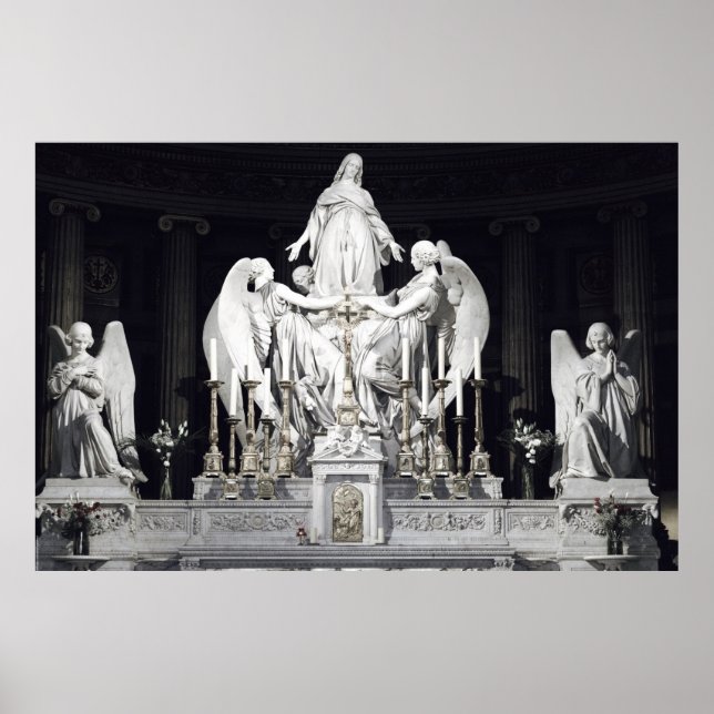 Sainte-Marie-Madeleine sculpture Änglar Paris Poster (Framsidan)