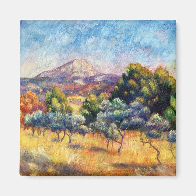 Sainte-Victoire Mountain av Pierre-Auguste Renoir Magnet (Framsidan)