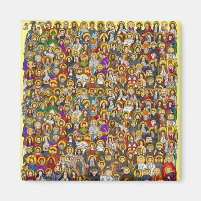 Saints, alla helgon, katolska helgon magnet (Framsidan)
