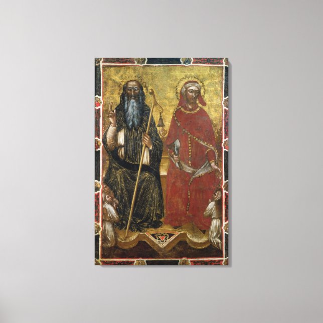 Saints Anthony Abbot och Eligius - Målad processaa Canvastryck (Framsida)