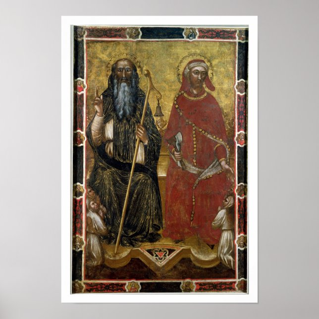 Saints Anthony Abbot och Eligius - Målad processaa Poster (Framsidan)