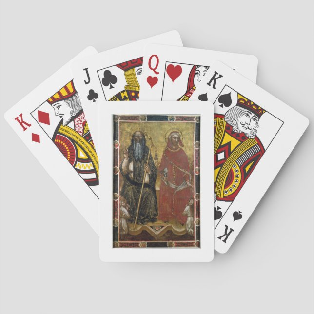 Saints Anthony Abbot och Eligius - Målad processaa Spel Kort (Baksidan)