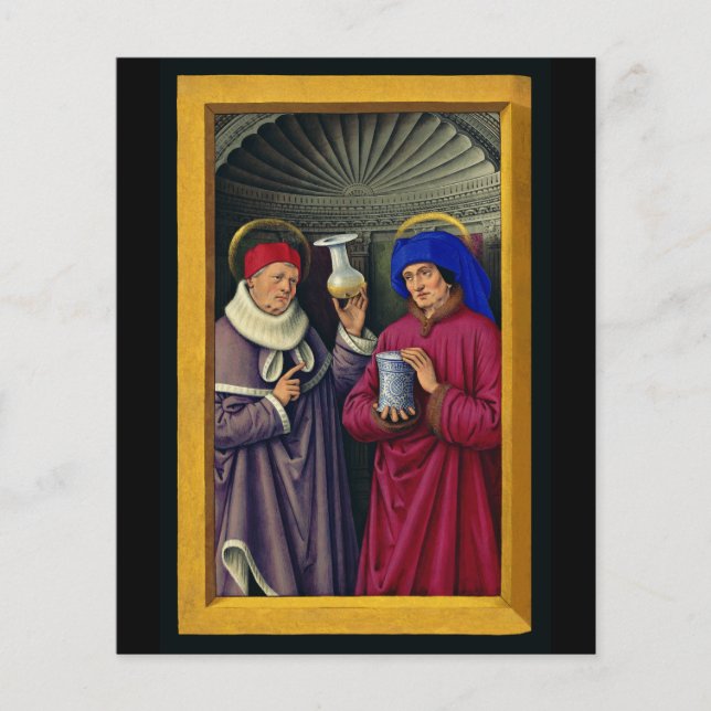 Saints Cosmas och Damian av Jean Bourdichon (Framsida)