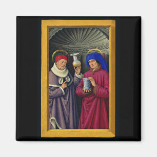Saints Cosmas och Damian av Jean Bourdichon Magnet