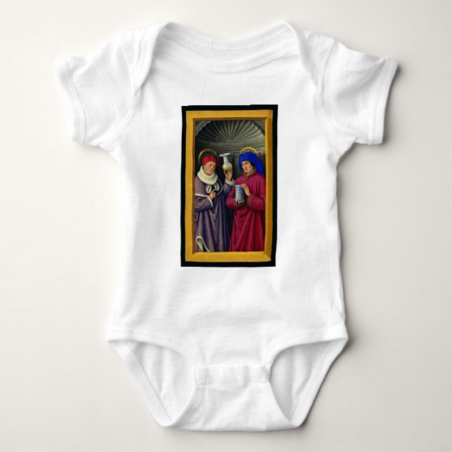 Saints Cosmas och Damian av Jean Bourdichon T Shirt (Framsida)