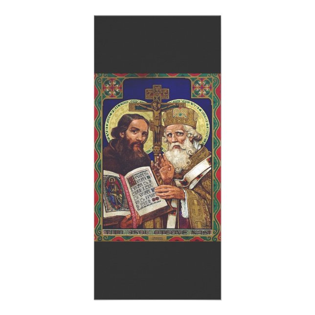 Saints Cyril och Methodius Patrons of Europe Reklamkort (Framsidan)