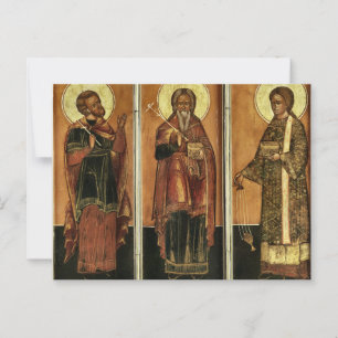 Saints Gurias, Samonas och Abibus Martyrs Icon Vykort