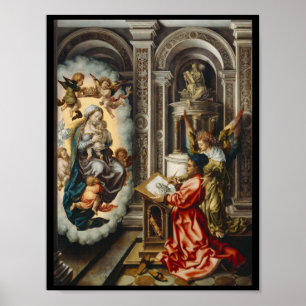 Saints med Mary och babyen Jesus Poster
