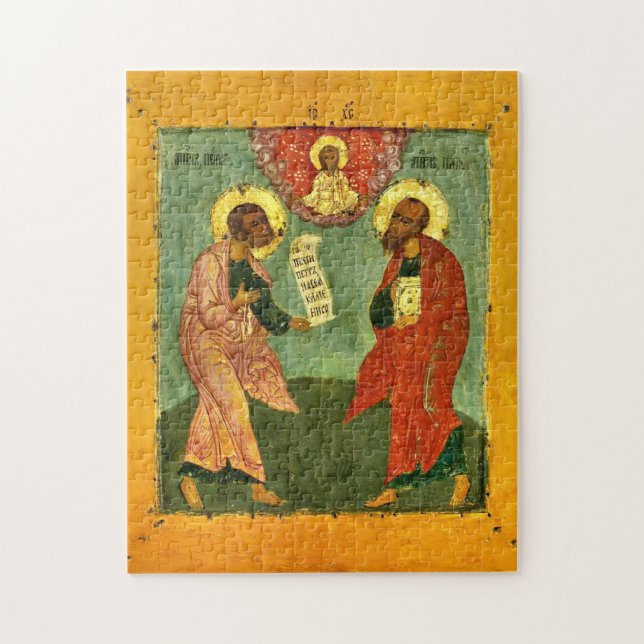 Saints Peter and Paul Orthodox Christian Icon Pussel (Vertikal)