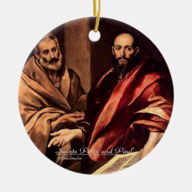 Saints Peter och Paul Julgransprydnad Keramik (Framsidan)