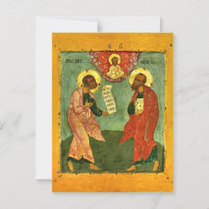 Saints Peter och Paul Orthodox Christian Icon Vykort