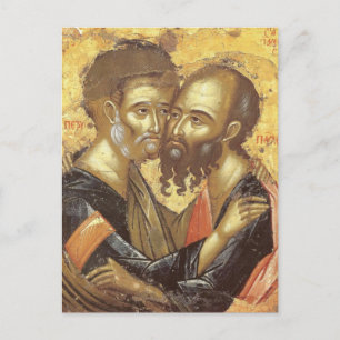 Saints Peter och Paul Orthodox Christian Icon Vykort