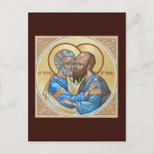 Saints Peter och Paul Prayer Card Vykort