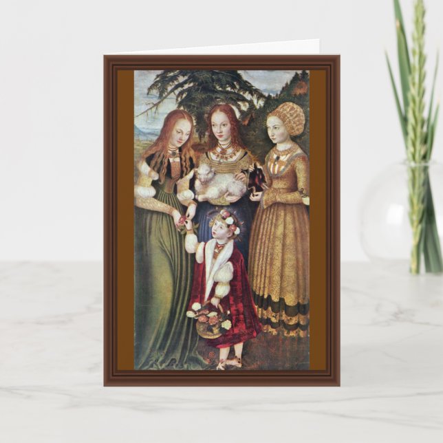 Saintsna Agnes och Dorothy Kunigunde vid Cranach Kort (Framsida)