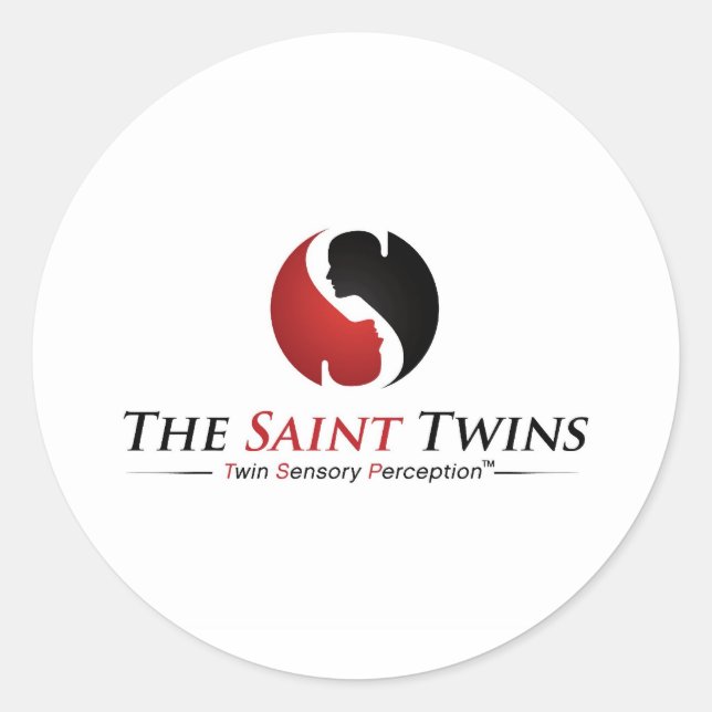 SaintTwins_jpg Runt Klistermärke (Framsida)