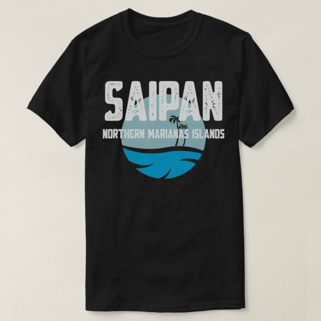 Saipan CNMI Sun and Sea  T Shirt (Design framsida)