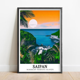 Saipan konst - Marina strandposter - Kagman tryck