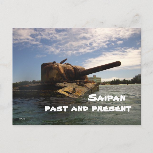 Saipan Past & Present Vykort (Framsida)