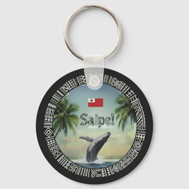 Saipe Tonga Eua val tropisk pacific ö Nyckelring (Framsida)
