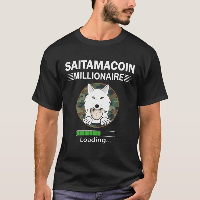 Saitama Coin the Millionaire Loading Token Coin SA T Shirt (Framsida)