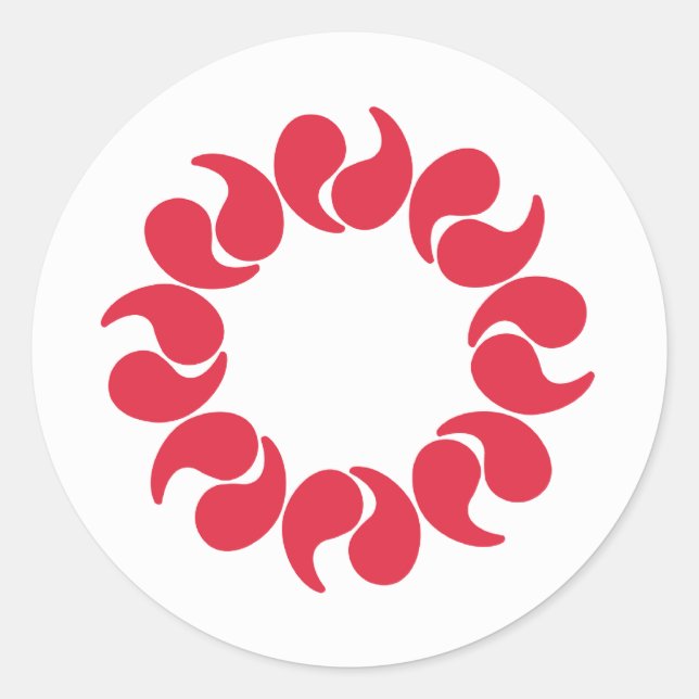 Saitama Runt Klistermärke (Framsida)