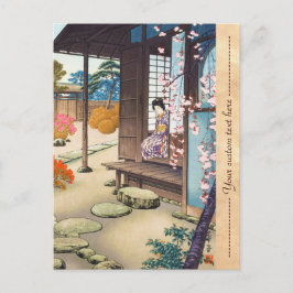 Saito Hodo Bijin av A Garden Engawa i Vår Vykort