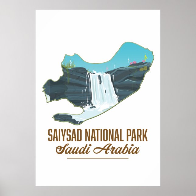Saiysad National Park, Saudiarabien Poster (Framsidan)