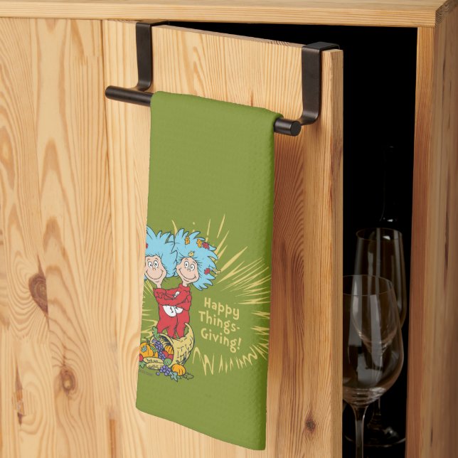 Sak 1 Sak 2 Lycklig Sak-Ge! Kökshandduk (Thirds Fold)