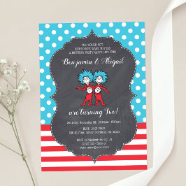 SAK 1 SAK 2 | Twillingar Chalkbord Birthday Inbjudningar