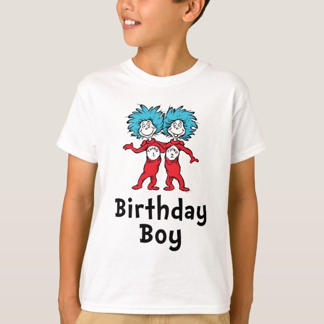 Sak 1 Sak 2 Twillingar födelsedagen | Födelsedag T Shirt (Framsida)