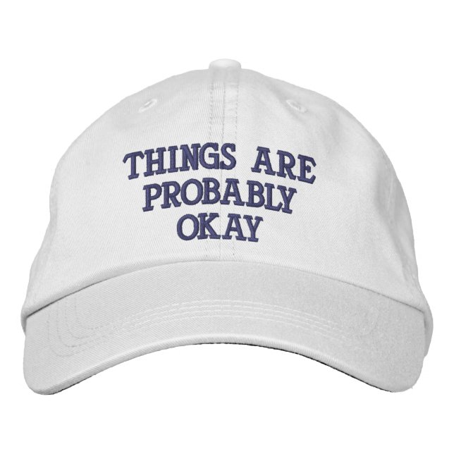 "Sak är nog okej" Broderad Keps (Framsida)