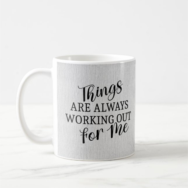 Sak arbetar alltid för mig kaffe mugg (Vänster)