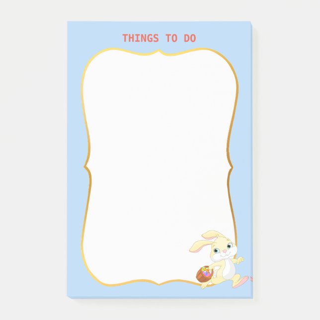 Sak att göra och Påskhare Post-it Block (Framsida)