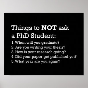 Sak att inte be PhD student Poster