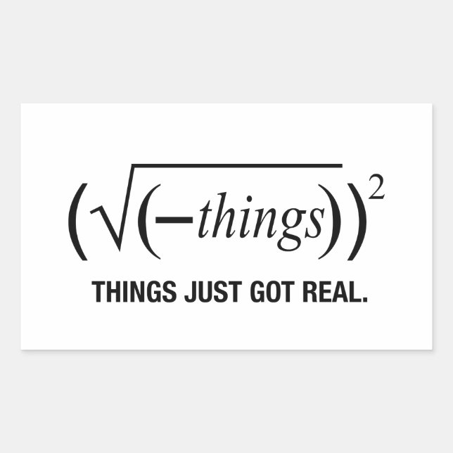 sak bara har real rektangulärt klistermärke (Framsida)