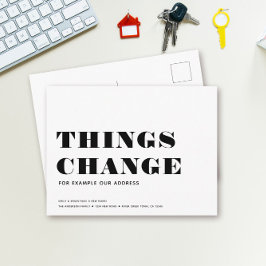 SAK CHANGE Adress Modern minimalistisk Flytta Meddelande Vykort