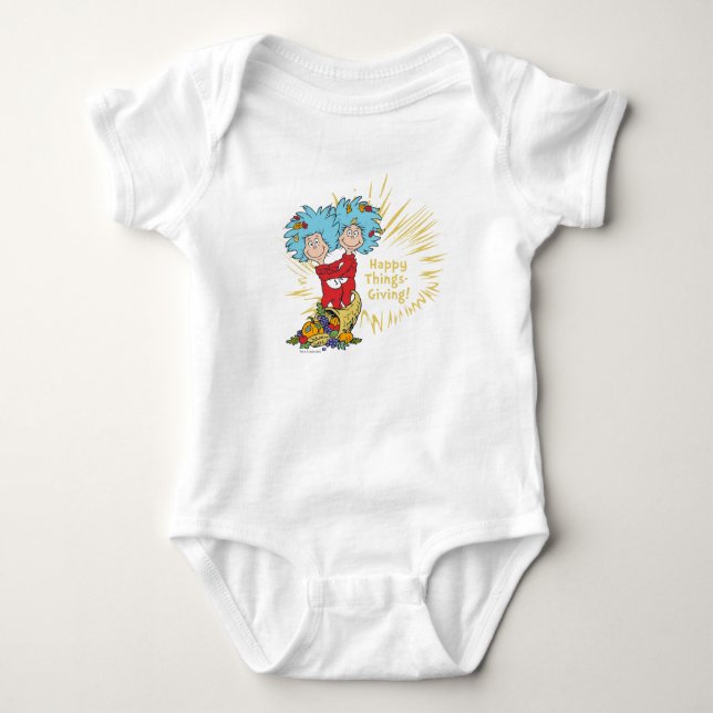 Sak Ett Sak Två Glada Saker-Givande! T Shirt (Framsida)