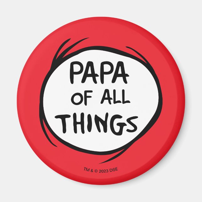 Sak Ett Sak Två - Pappa till alla Ting Magnet (Framsidan)