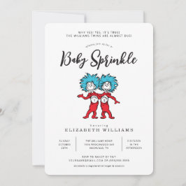 Sak Ett Sak Två | Röda Tvillingar Baby Sprinkle Inbjudningar