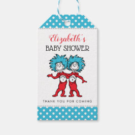 Sak Ett Sak Två | Tvillingar Baby Shower Favor Presentetikett