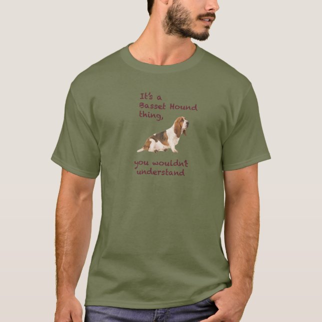 Sak för Bassethundhund T Shirt (Framsida)