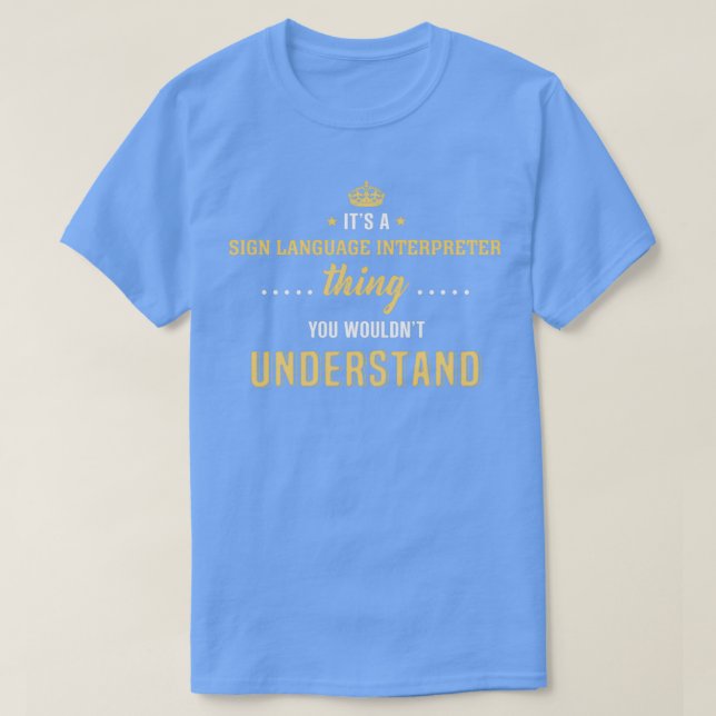 Sak för teckenspråkstolk t shirt (Design framsida)