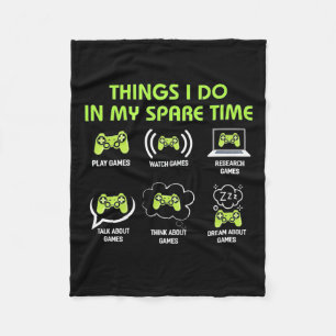 Sak Gamer gör i vilotid Fleecefilt