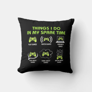 Sak Gamer gör i vilotid Kudde