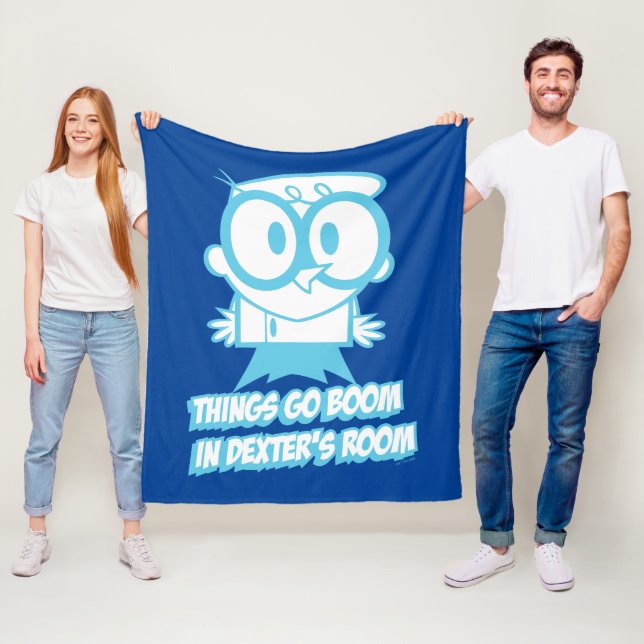 Sak Go Boom in Dexters rum Fleecefilt (På plats)
