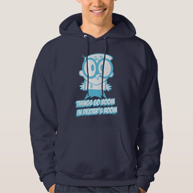 Sak Go Boom in Dexters rum Hoodie (Framsida)