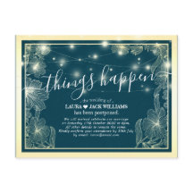 Sak Happen Bröllop Postponement Guld Flowers